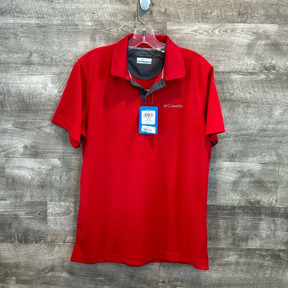 Columbia Men’s NWT Omni-Shade Sun Protection Short Sleeves Polo Shirt.